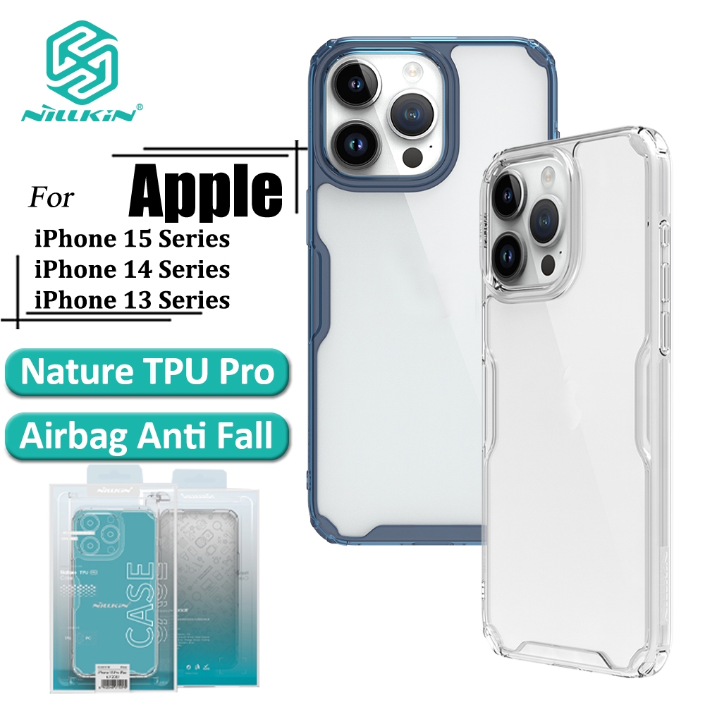 Nillkin Capa Transparente Para iPhone 16 Pro Max 15 14 13 Natureza De Telefone Airbag Traseira À Prova De Choque - Mobile & Gadgets