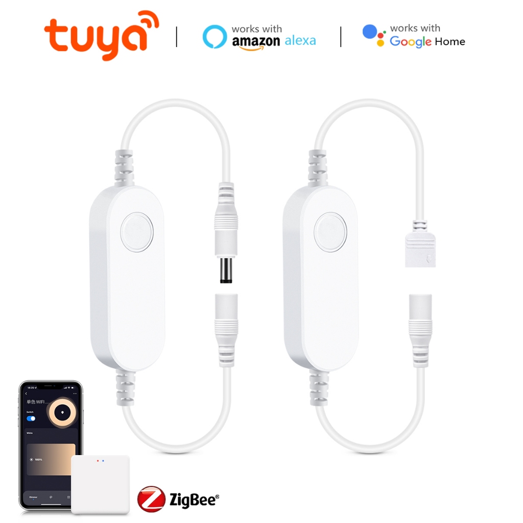 DC12-24V Zigbee 3.0 WiFi LED Controller Dimmer For CCT RGB LED Strip Tuya Gateway Hue Bridge SmartThing Alexa Google