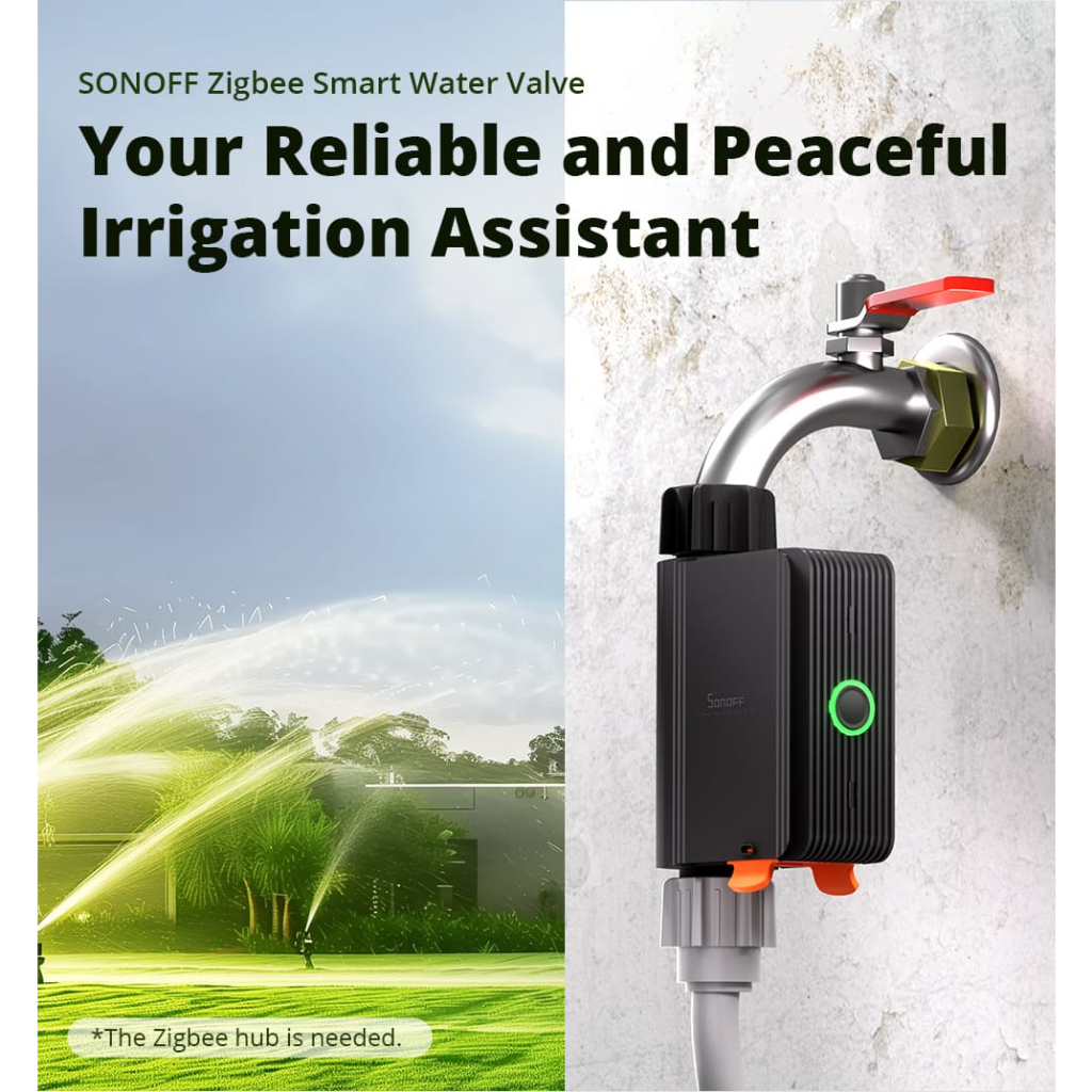 SONOFF SWV Zigbee 3.0 Válvula De Água Inteligente IP55 Controlador De Aspersores Home Temporizador De Irrigação Automática Para De Piscinas Externas De Mangueira De Jardim Compatível Com Alexa Google em Oferta na Shopee