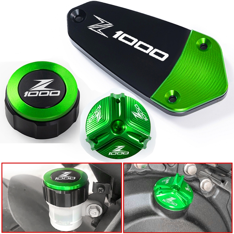 Para Kawasaki Z1000 Z1000R Z 1000 2011-2024 Proteção Da Tampa Do Tanque De Fluido De Freio Dianteiro E Traseiro Motocicleta Porta De Enchimento Acessórios