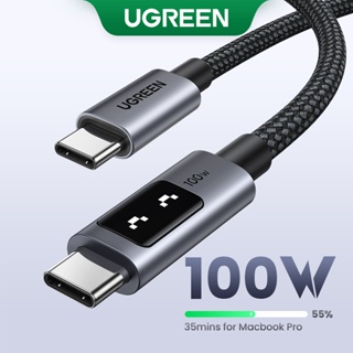 UGREEN Uno 100W Tipo C Cabo De Carregamento Rápido E-Marker Para iPhone Série 15 Samsung S24 S23 Ultra iPad Pro Macbook em Oferta na Shopee