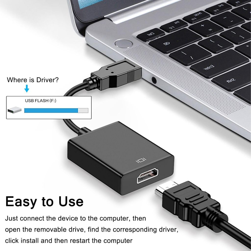 [Shopee Choice] Adaptador Full HD USB Para HDMI Conversor De Áudio E Vídeo Externo PC Laptop Monitor Windows