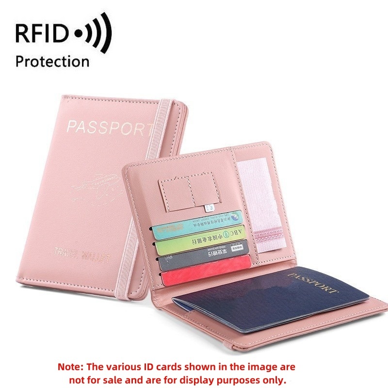 Nova Capa De Passaporte RFID PU Tampa Multifuncional Contas Multifuncionais Organizadores De Bilhetes Aéreos Acessórios De Viagem Posições De Cartões Múltiplas Mulheres ID Homem Clip De Crédito Porta -