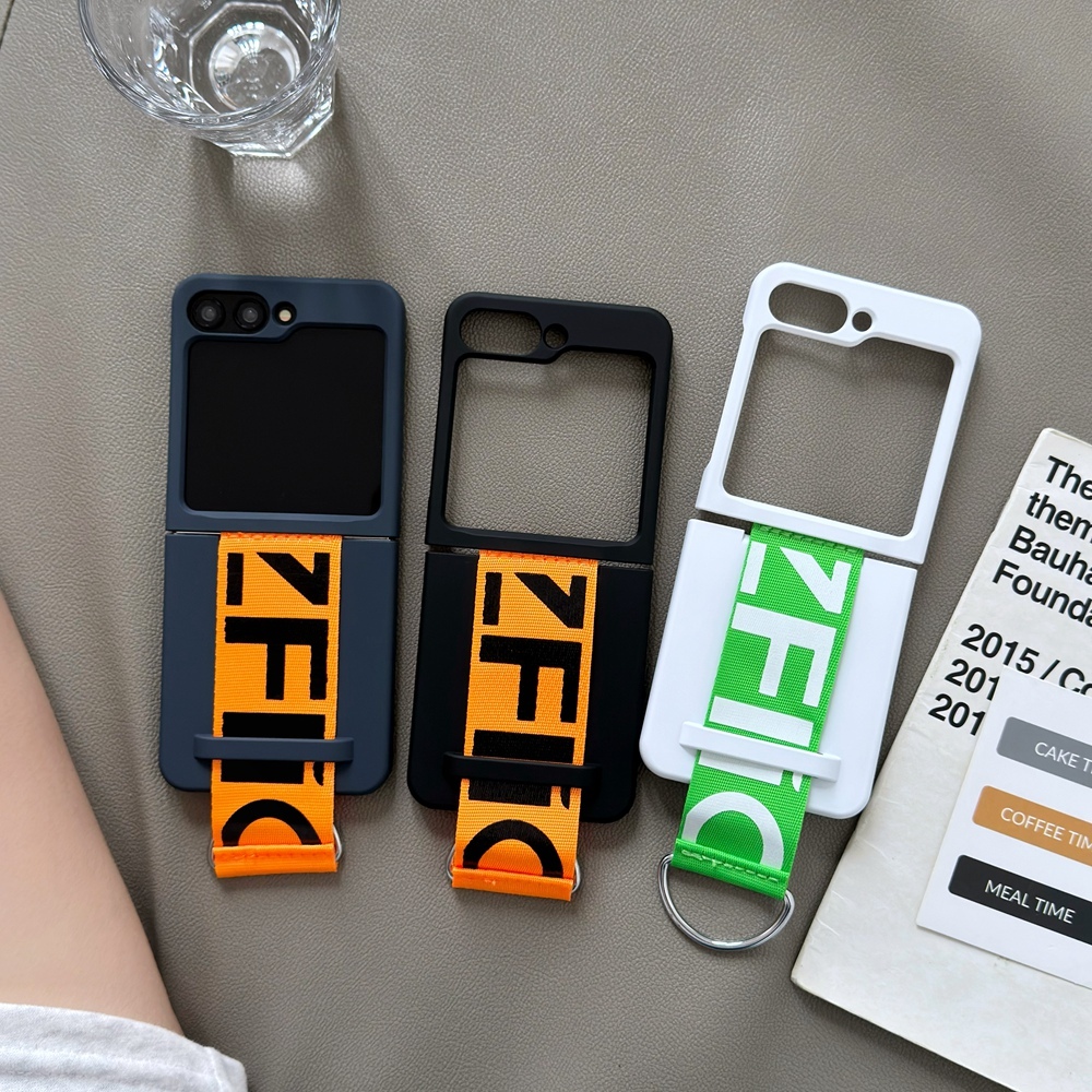 Pulseira Larga Caso De Telefone Para Samsung Galaxy Z Flip 8 7 6 5 4 3 Suave Dur