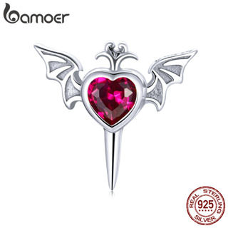 (1 Peça) Bamoer 925 Sterling Silver Earring Skull Butterfly Asas Do Diabo Borboleta Amor Cristal Vermelho De Espada SCE1179 em Oferta na Shopee