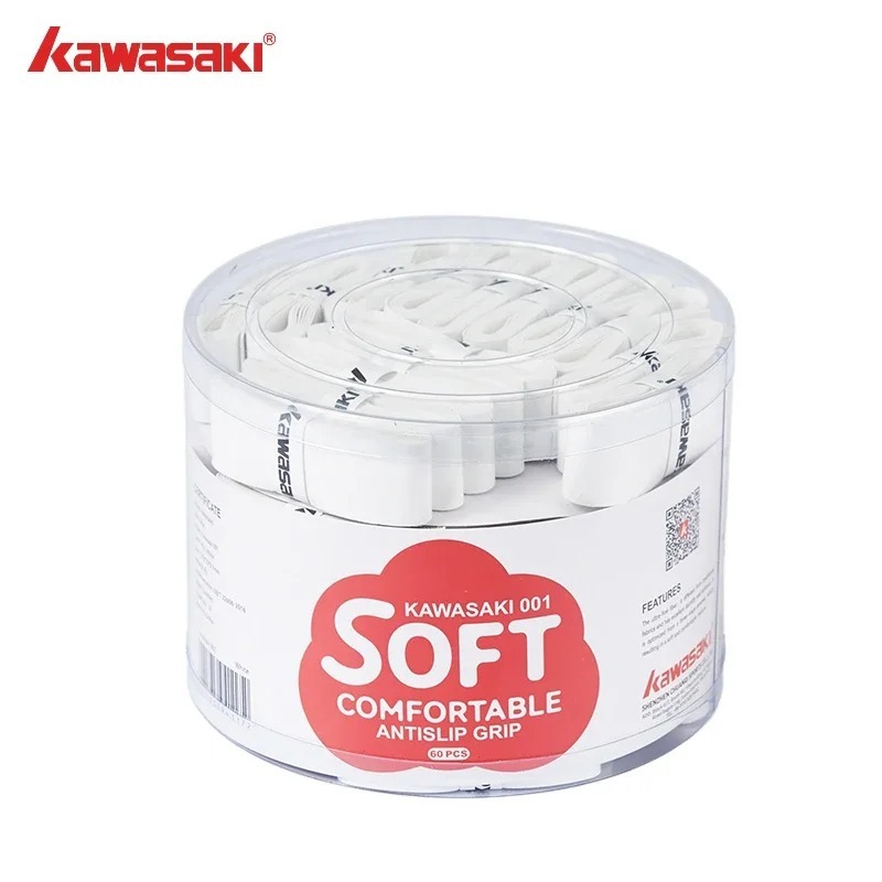 Kawasaki Grip Macio 60 Pçs/10 Pickleball Paddle Badminton Tênis 001 Super Pegajoso Antiderrapante Sweatband Fita Várias 