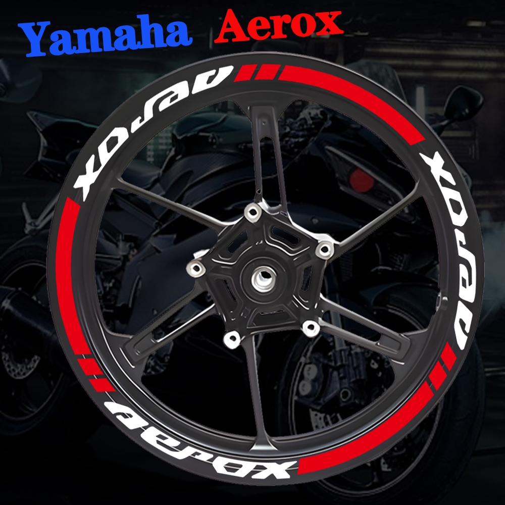 Para Yamaha Aerox155 NVX155 Mags Adesivo Acessório Da Motocicleta Roda Hub Adesivos Decalques De Aro De Vinil À Prova Dw