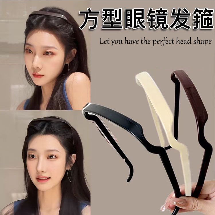 Coreano Novo Quadro Quadrado Plástico Bandana Único commuter Acessórios De Cabelo Para Mulher em Oferta na Shopee