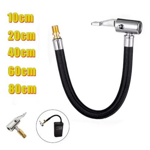 10cm/20/40/60cm pneus automotivos bomba de mangueira inflável estende o clipe de trava do pneu de conexão