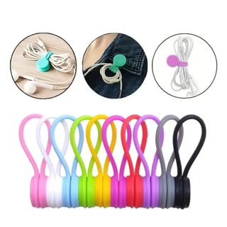3PCS Abraçadeiras Organizadoras De Cabo Magnético De Silicone Cabos Reutilizáveis Para Fixação De Fones De Ouvido Bobinador Dados em Oferta na Shopee