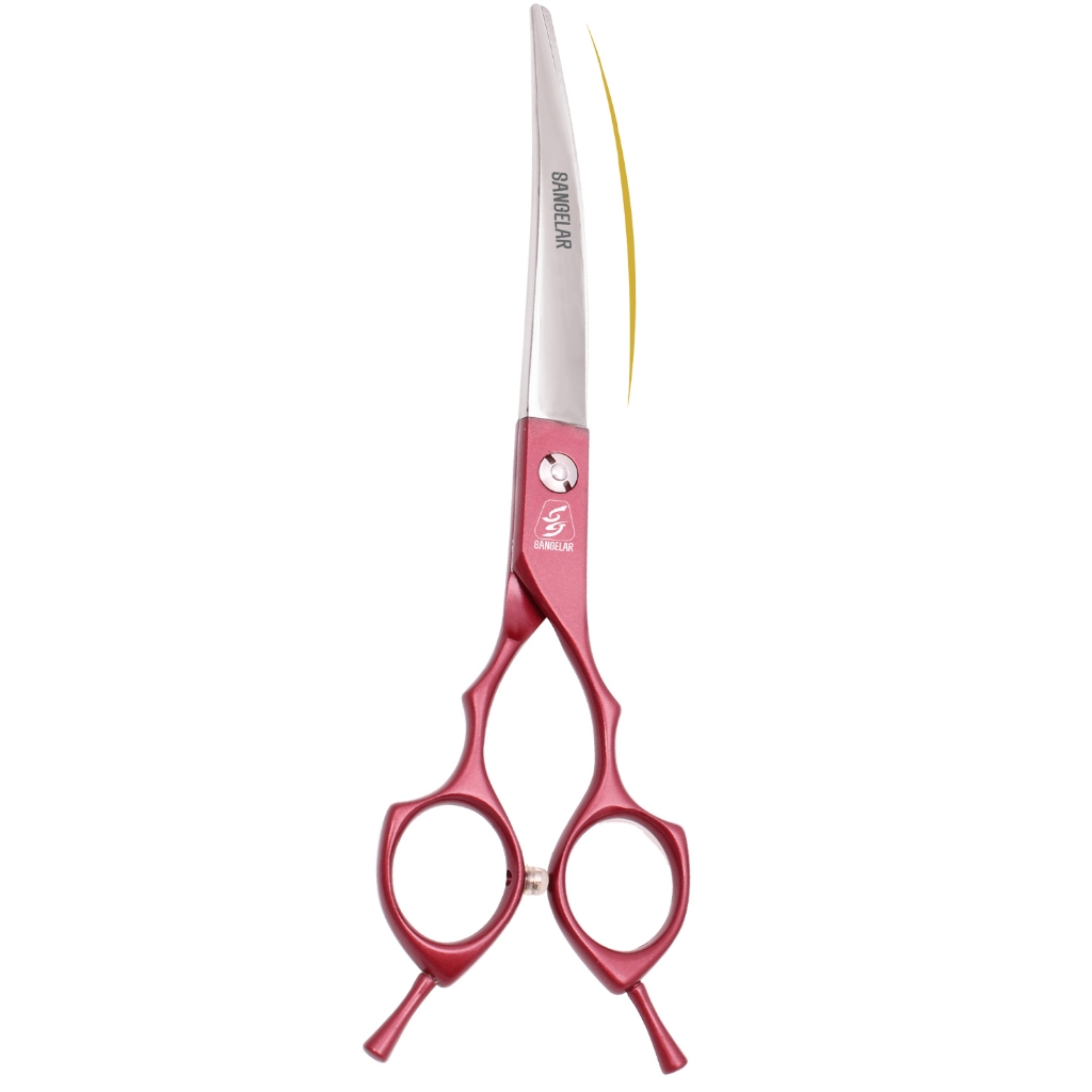 Sangelar 6,5 Polegadas, Tesoura Curva para Pets, Ideal para Novos Groomers, Altamente Recomendada, Popular em Oferta na Shopee