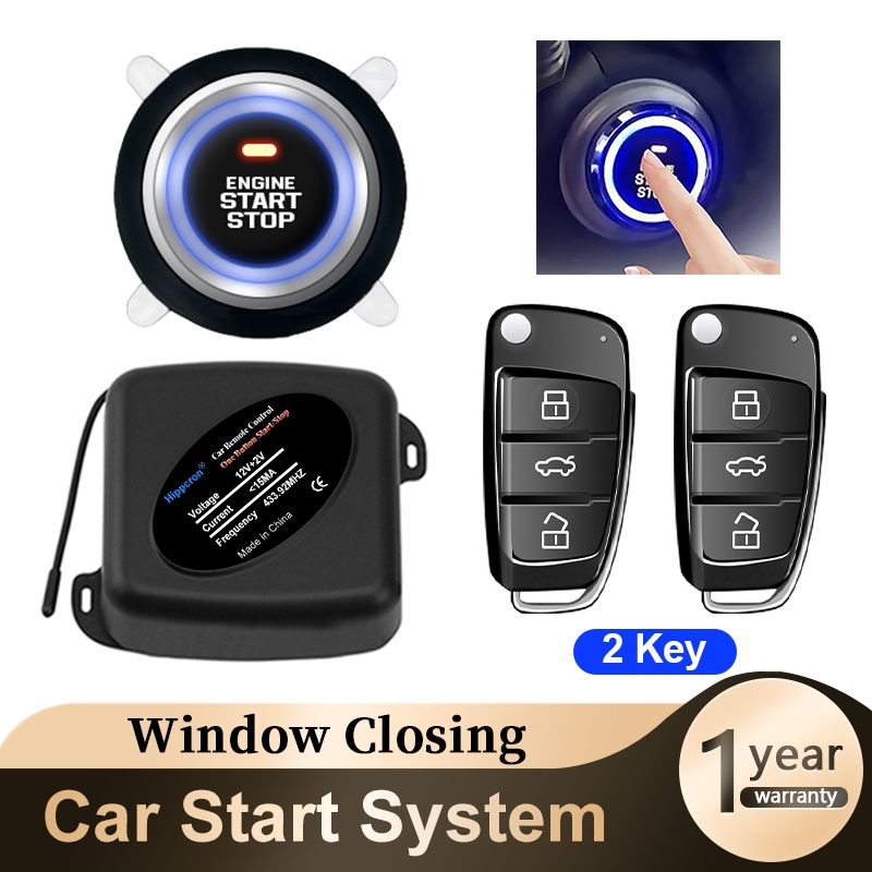 Hipocreno Carro Universal Remoto Sistema De Bloqueio Central De Portas Keyless Entrada Um Botão Iniciar em Oferta na Shopee