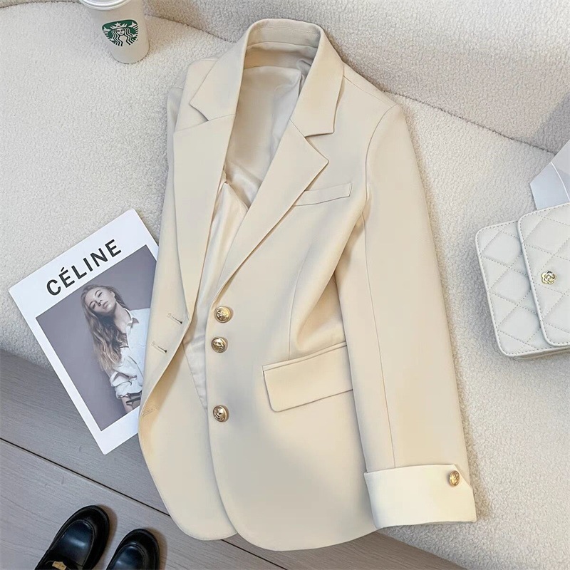 Blazer Primavera E Outono De 2024 Moda Versátil Casual Nova Versão Coreana Desenho Solto F...