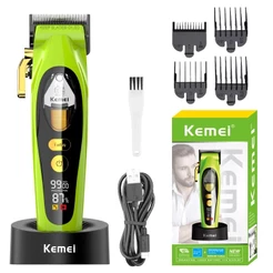 Kemei 2035 Máquina De Cortar Cabelo Barbeiro Profissional Aparador Sem Fio Motor Magnético Cortador De Masculino 9000 RPM Corte