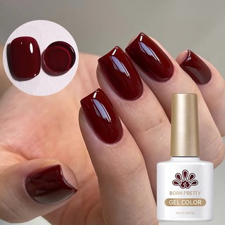 Born Pretty Gel De Unhas Vermelho Escuro Verniz Soak Off Uv Led Verniz Brilhando 10ml