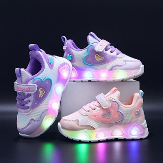 Tênis infantil Calçados infantis LED Meninas bebê sapato infantil Leve e macio em Oferta na Shopee