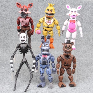 6Pcs/Set 10-16cm Jogo De Anime Cinco Noites No Freddy's Freddy Rabbit Bonnie Chica Foxy Fazbear's Pizza PVC Figuras De Ação Modelo Doll Toys Bear em Oferta na Shopee