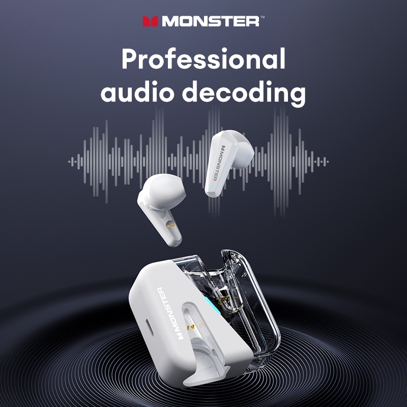Detalhes do Monster XKT01 Mkii Fone De Ouvido Bluetooth HIFI Qualidade De Som Baixa Latência Dual HD Chamada