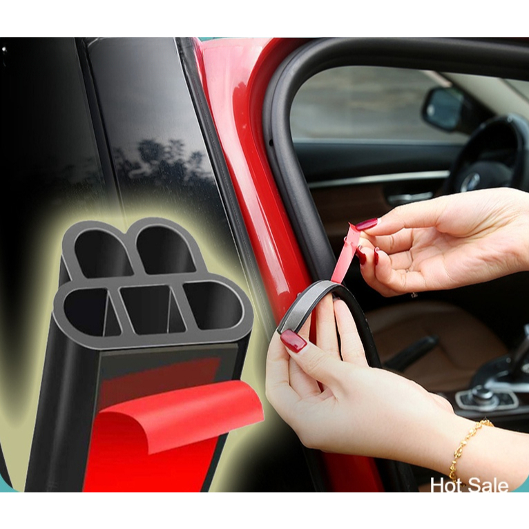 Esquema De Silêncio Da Porta Do Carro Vedação Acústica Borracha Para Isolamento Acústico Pára-Choques Fita De Dupla Camada À Prova De Som