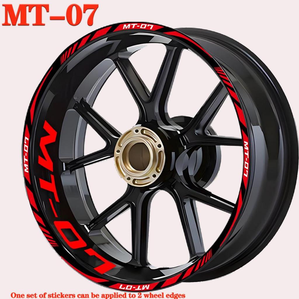 Para YAMAHA MT07 MT-07 Mags Adesivo Acessório Da Motocicleta Cubo Roda Adesivos Decalques De Aro De Vinil À Prova Dwater