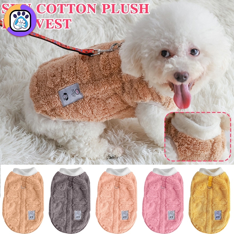 Roupas Para Animais De Estimação Colete Fofo De Outono E Inverno Cães Gatos De Fivela De Reboque Com Padrão De Urso em Oferta na Shopee
