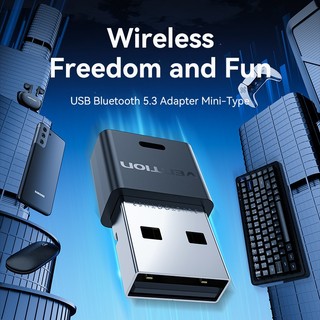 VENTION Adaptador USB Bluetooth 5.3 Transmissor DongleBluetooth De Áudio Receptor Para Laptop Pc Suporte Windows10/8/7/Vista/XP em Oferta na Shopee