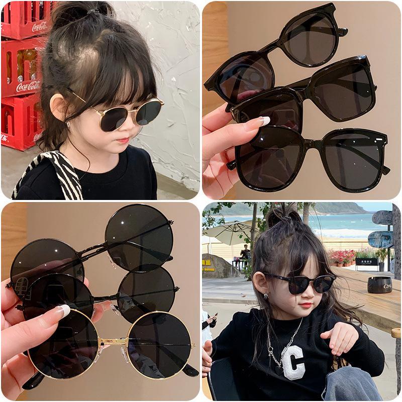 Óculos De Sol Pretos Da Moda Para Bebês Com Proteção UV Crianças Elegantes Meninos E Meninas