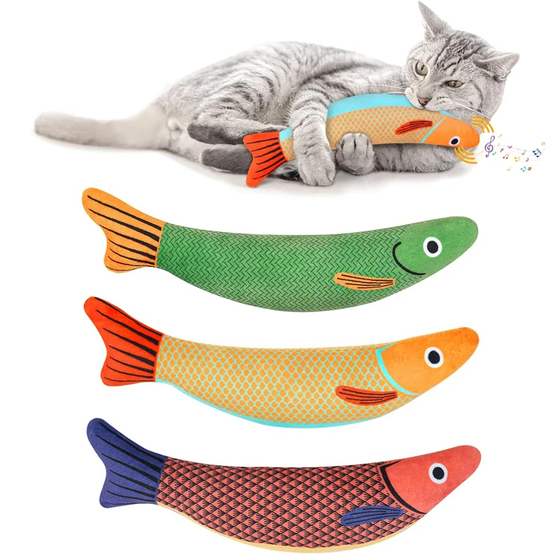 Peixe 3D Realista com Cheiro de Catnip - Brinquedo Interativo para Gatos, Travesseiro Mastigável