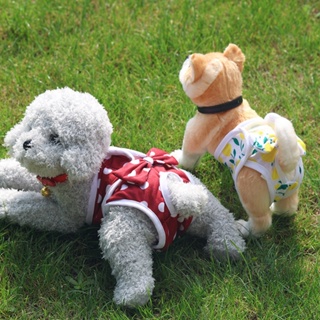 Fêmea Calça Fisiológica Cachorro Roupa De Fraldas Bowknot Breathable Cute Pet Panties Supplies em Oferta na Shopee