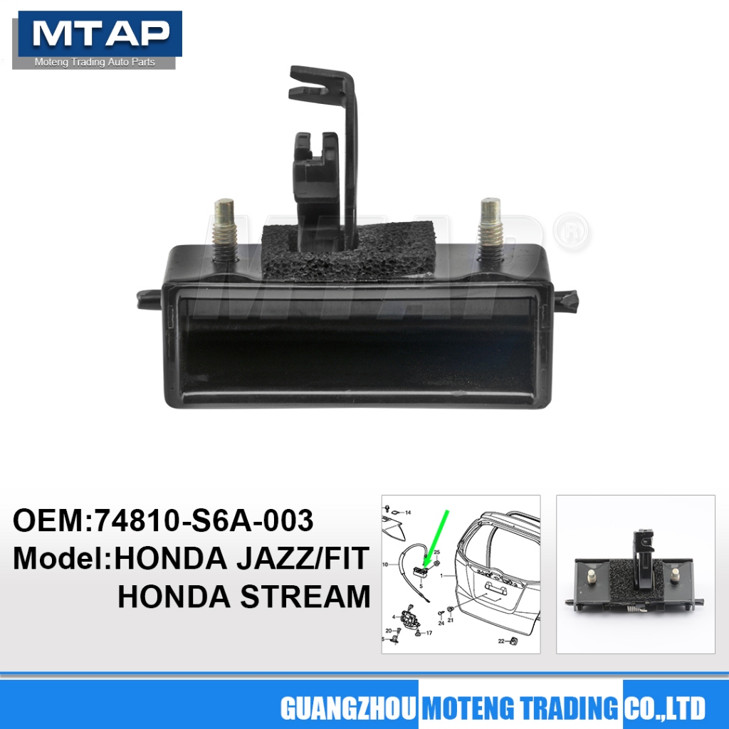 Maçaneta Do Porta-Malas Da Traseira Para HONDA JAZZ FIT SAA/TF0/T5A STREAM RN3 Externa 74810-S6A-003