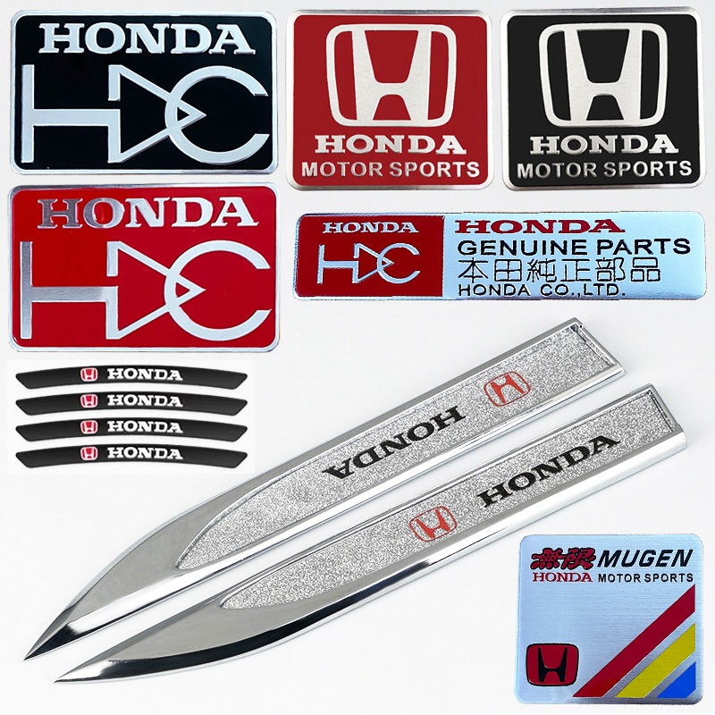 Fender Adesivo De Emblema De Carro De Alumínio 3D Para-Choque Traseiro Do Corpo Porta-Malas Liga De Janela Automática Honda Mugen Etiqueta De Retrofit Esportivo Fibra De Carbono
