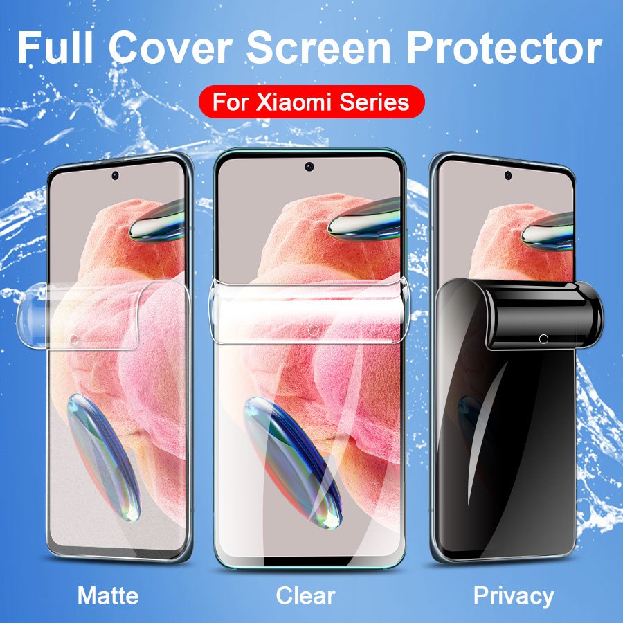 privacidade Película Hidrogel Para Xiaomi Redmi Note 15 14 13 12 12s 10 11 11s 9