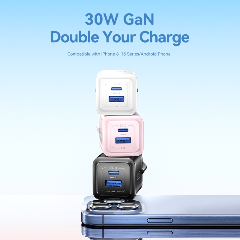 Detalhes do VENTION Carregador USB C 20W/30W GaN Tipo+ UBS-A PD Porta De Carga Rápida Dupla Para iPhone 16 15 14 13 12