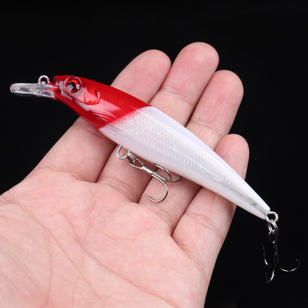 1 Pçs Minnow Isca De Pesca Artificial Pia Equipamento 11cm 13.5g