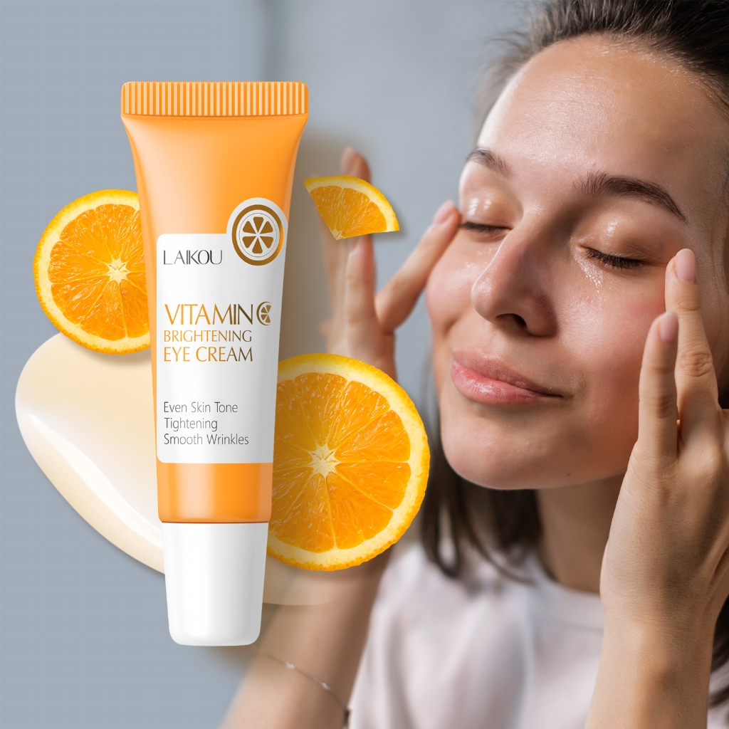 LAIKOU Vitamina C Creme Brilhante De Olhos Desbotar Círculos Escuros Reduzir Bolsas Apertar 15g