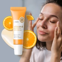 LAIKOU Vitamina C Creme Brilhante De Olhos Desbotar Círculos Escuros Reduzir Bolsas Apertar 15g
