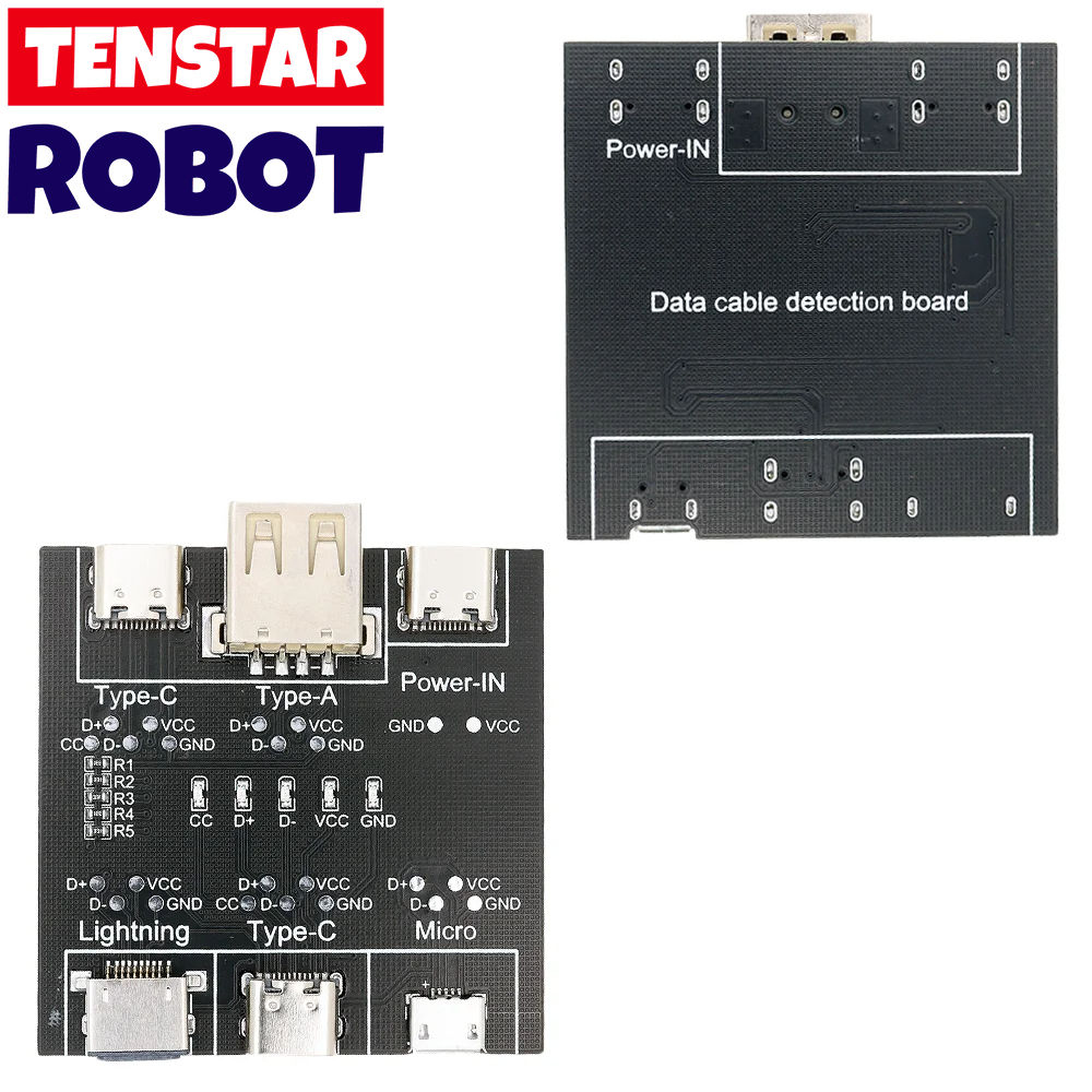 Placa De Detecção De Cabo De Dados DT3 Tipo-C Micro USB Testador Curto-Circuito Liga/Desliga Ferramenta De Diagnóstico