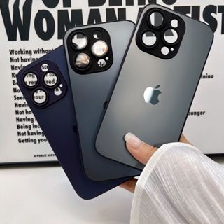 Luxo Titânio Acrílico Caso De Telefone Para iPhone 16 15 14 13 12 11 Pro Max Plus Com Lente Filme Proteção Capa Dura 11 em Oferta na Shopee