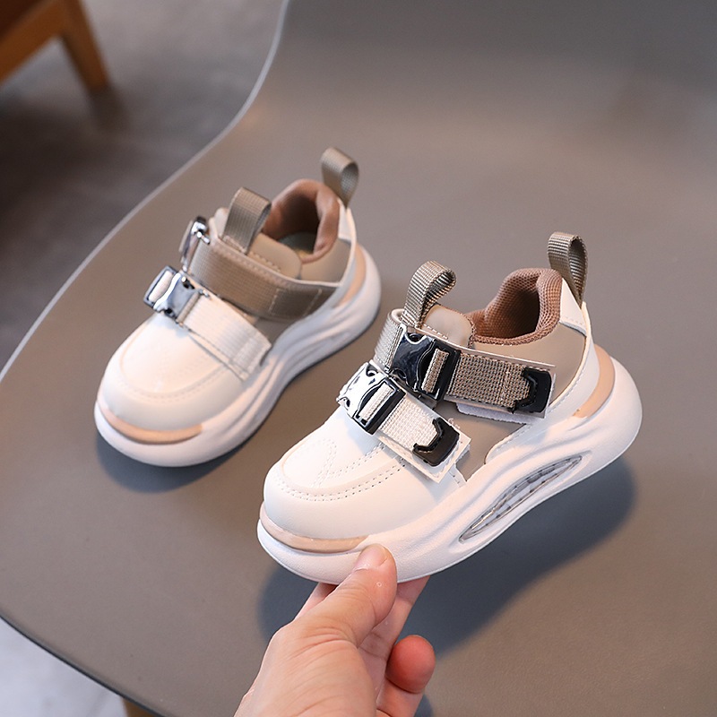 Tênis infantil Meninos Meninas novo estilo moda couro sola macia antiderrapante sapatos casuais