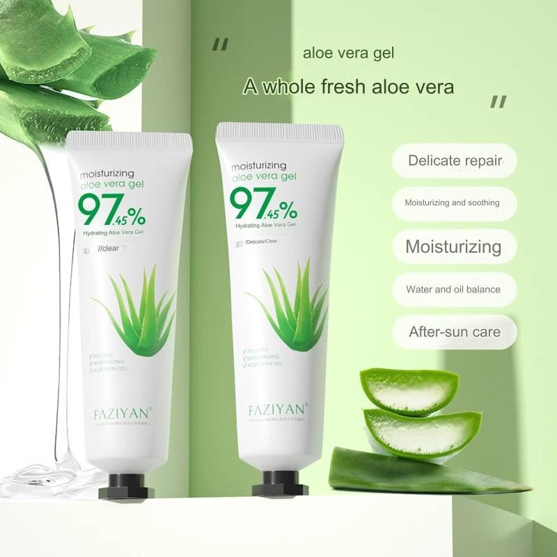 Aloe Vera Gel Hidratante E Suavizante Vitamina Brilhante Para Toda A Pele Máscara Aloe Vera Gel Hidratante E Suavizante Aloe Vera Gel Aloe Vera & Vitamina E Gel Calmante Hidratante Clareador Hidratante Para Todas as Pele Máscara de Aloe Vera Gel