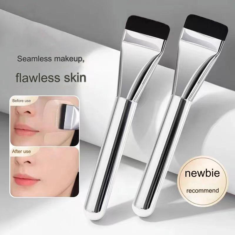 Foundation Brush Escova Ultra-Thin Professional De Maquiagem Plana Máscara Facial Tracelas Em Pó Blush Base Essencial Ferramenta
