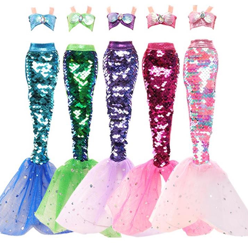 [Sem Boneca] 5 Peças Menina Cauda De Sereia Roupas E Acessórios Para Bonecas Vestido De Verão Maiô Biquíni De 11.5 Polegadas em Oferta na Shopee