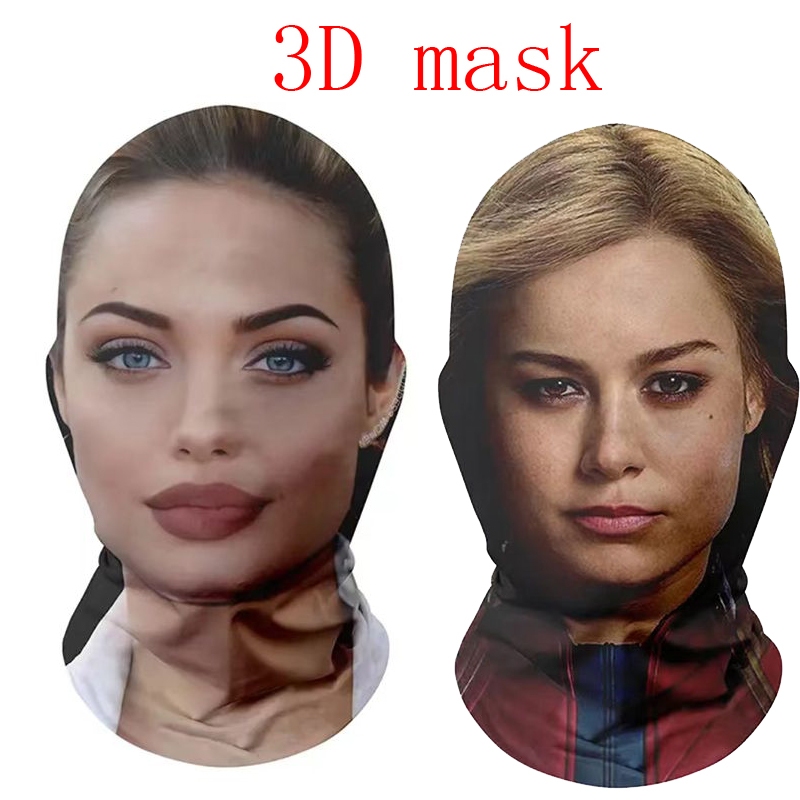 Halloween 3D Chapelaria Festa Máscara Engraçada Gaze Respirável Julie Kanye Máscara