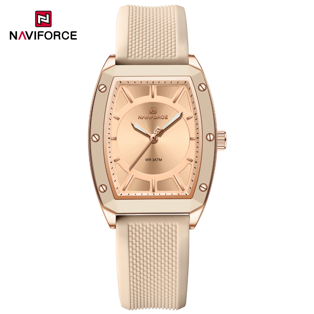 NAVIFORCE 5049 Relógio Feminino Minimalista Cravejado Em Formato De Tonneau em Oferta na Shopee