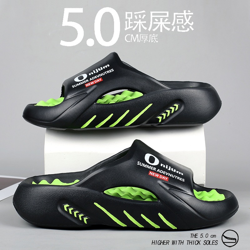 Chinelos Masculinos Originais Macios Confortáveis Antiderrapantes Sola Grossa Aumentada , Sandálias Casuais Leves Para H
