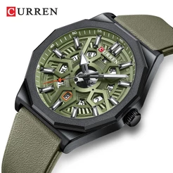 CURREN Relógio Masculino Marca Original Moda Retro Simples Ponteiro Luminoso Pulseira De Silicone Casual Esportes Quartzo À Prova Dwaterproof Água 8437 XQ