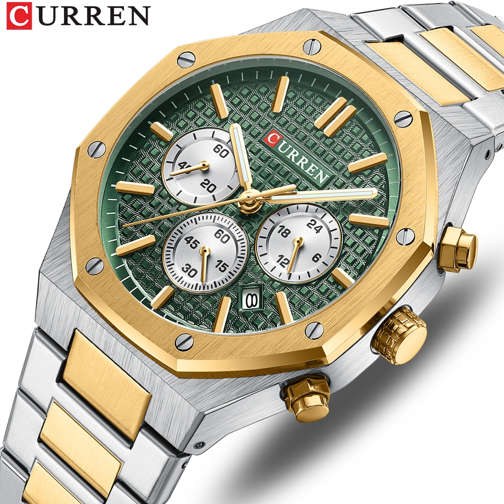 Relógios Masculinos Originais CURREN Marca Topo De Luxo Ponteiro Luminoso Data Aço Inoxidável Moda Negócios Lazer Esportes Quartzo À Prova Dwaterproof Água 8440 XQ - Watches