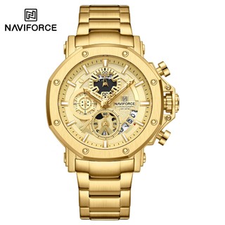 NAVIFORCE 8065 Relógio Masculino Multifuncional Cravejado Personalizado Moderno em Oferta na Shopee