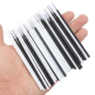 100 Pçs Cabeça Longa Descartável Microbrush Aplicadores Extensões De Cílios Cola Escovas De Limpeza Escova