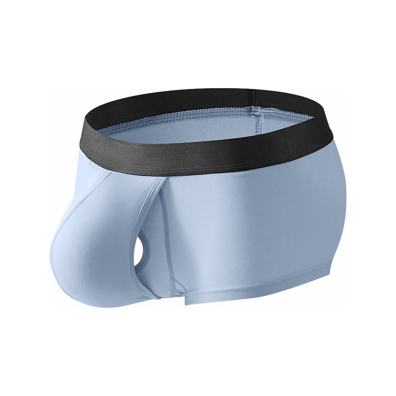Homens Boxers De Fibra De Bambu Super Macio Calcinha Masculina Bulge Jockstraps Lingerie Roupa Interior